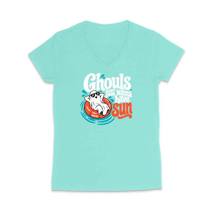 Ghouls Just Wanna Have Sun WOMEN'S V-Neck T-Shirt
