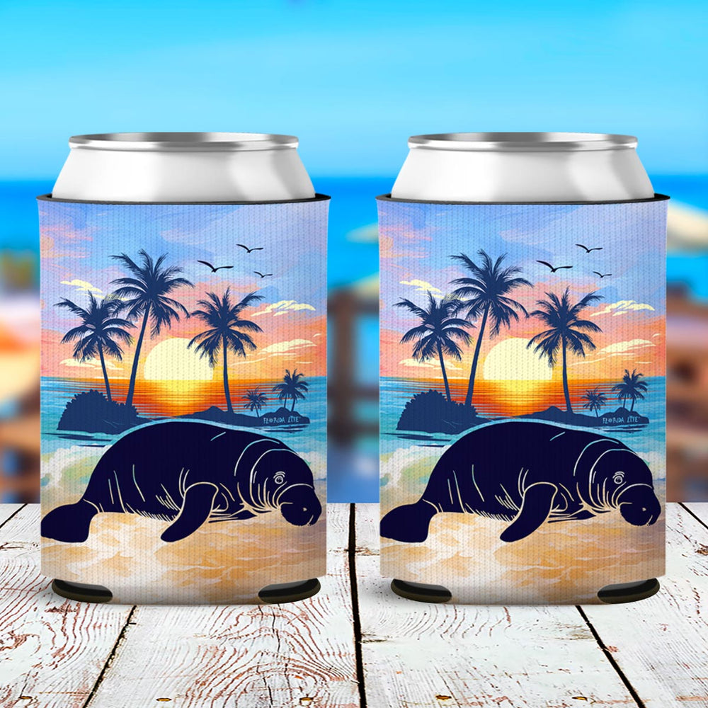 Chillin' Manatee Can Cooler Sleeve