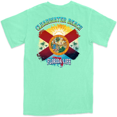Clearwater Beach Florida State Flag T-Shirt