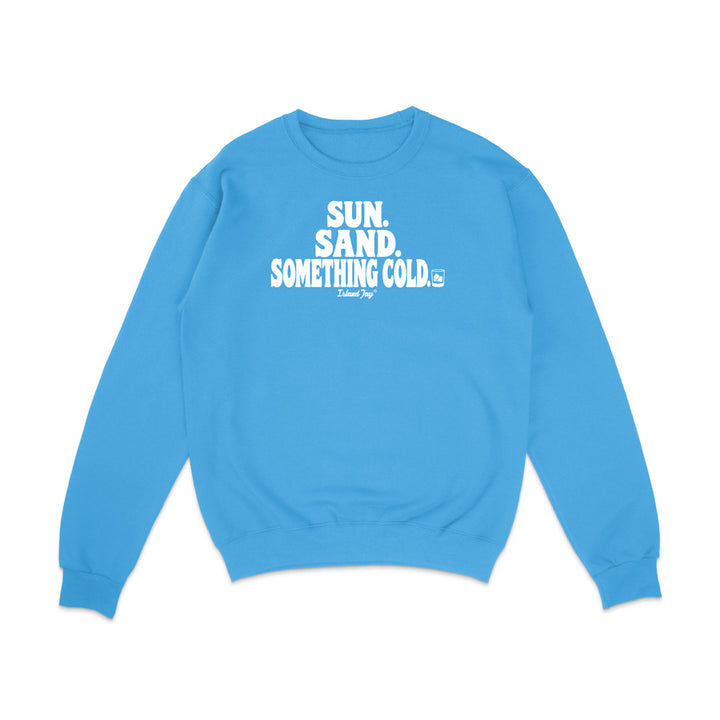 Purple hoodie with Sun Sand and Something Cold Design