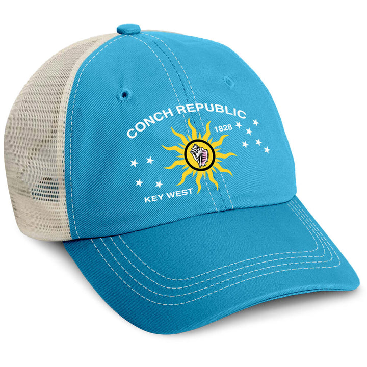 Conch Republic Key West Mesh Hat Caribbean Blue