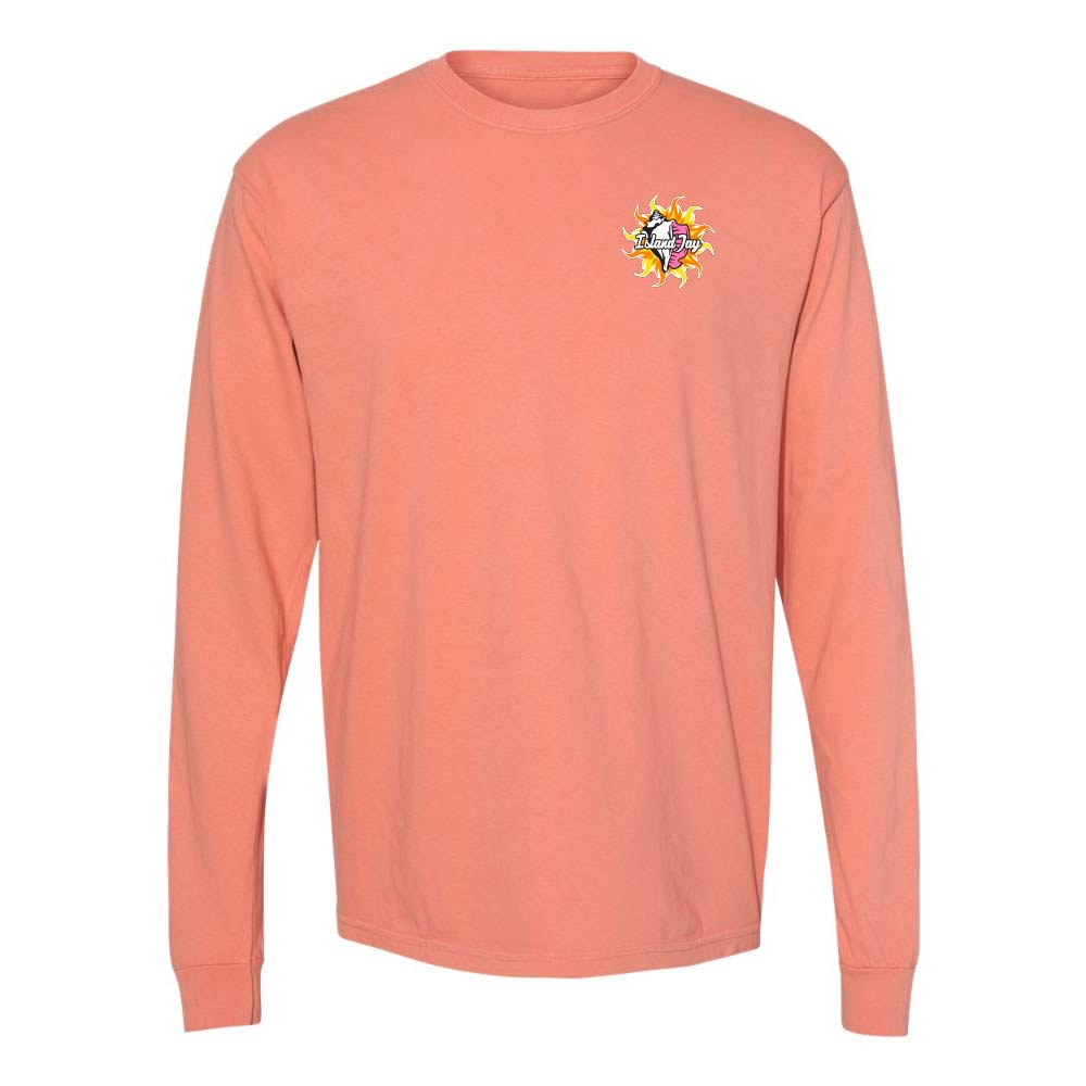 Light orange long-sleeve shirt with a Key West Conch Republic Flag graphic.