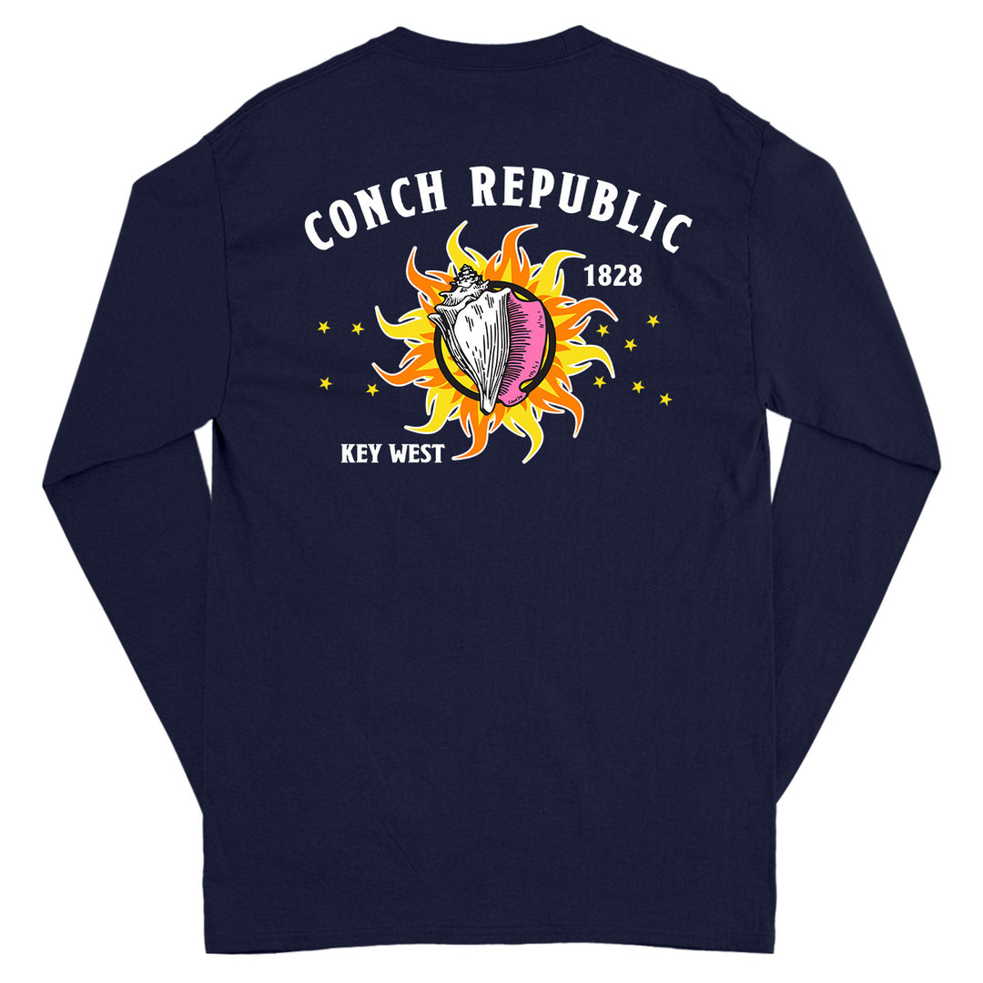 Conch Republic Key West Long Sleeve T-Shirt Navy