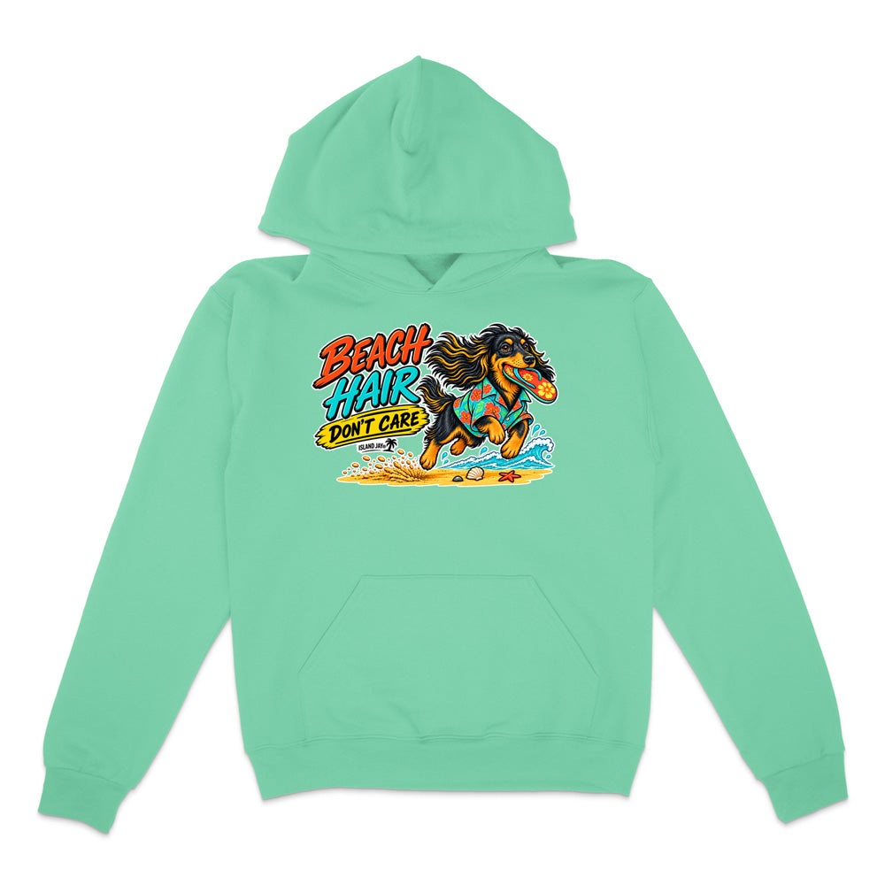 Beach Hair Don't Care Dog Hoodie