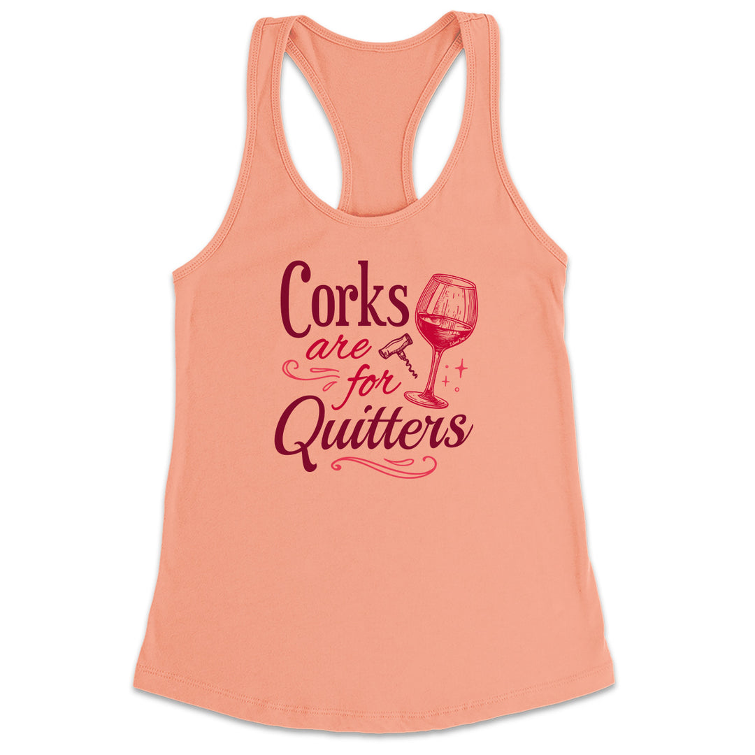 Women's Corks Are For Quitters 2.0 Racerback Tank Top Sunset
