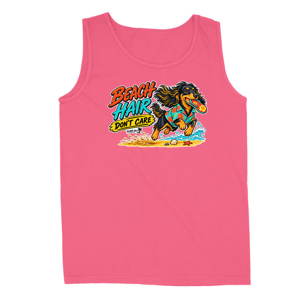 Beach Hair Don't Care Dog Tank Top