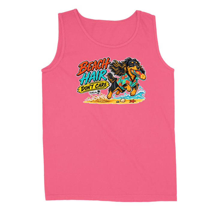 Beach Hair Don't Care Dog Tank Top