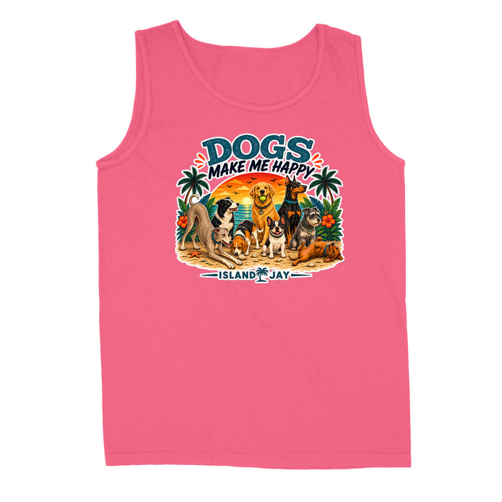 Dogs Make Me Happy Tank Top