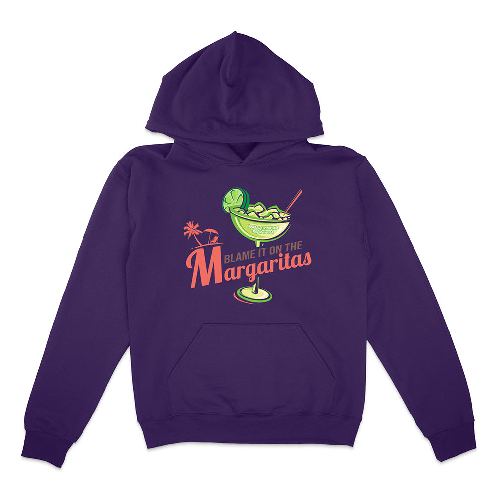 Howard Livingston Blame It on the Margaritas Soft Style Pullover Hoodie Deep Purple