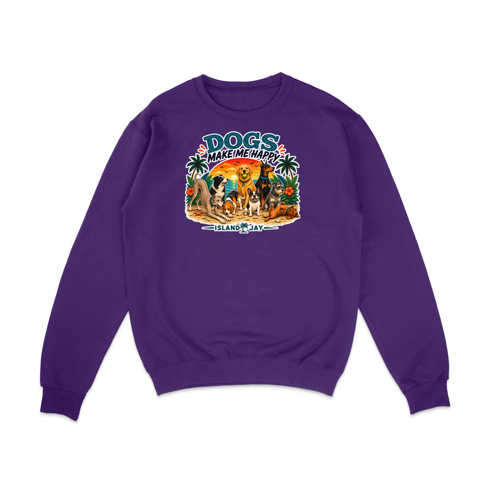 Dogs Make Me Happy Sweatshirt