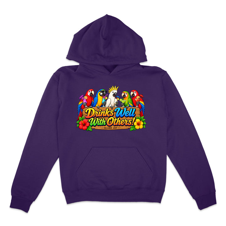 Drinks Well With Others Parrots Hoodie