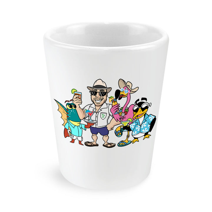 Drinks Well With Others Felicia The Flamingo Shot Glass 