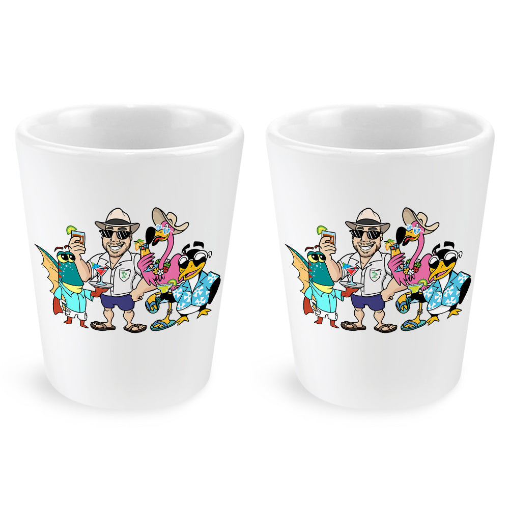 Drinks Well With Others Felicia The Flamingo Shot Glass 2 Pack