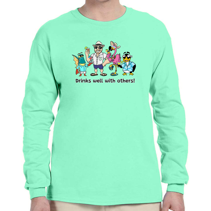 Drinks Well With Others Felicia Long Sleeve T-Shirt Mint