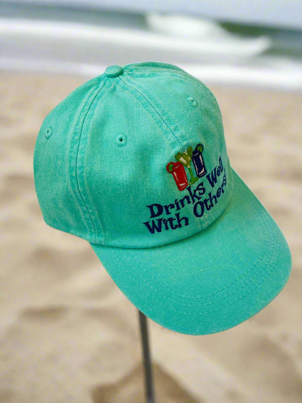Drinks well with others, seafoam hat