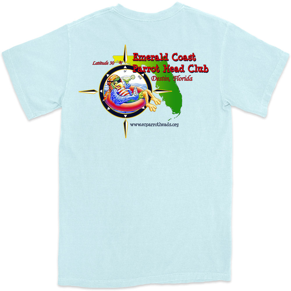 Emerald Coast Parrot Head Club T-Shirt Chambray Light Blue