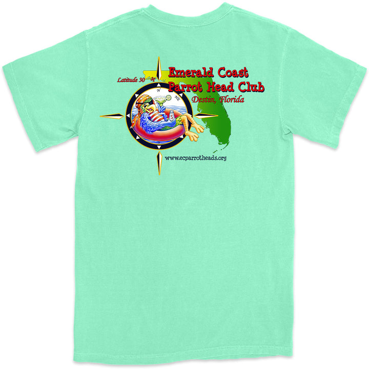 Emerald Coast Parrot Head Club T-Shirt Island Reef Green