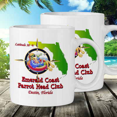Emerald Coast Parrot Head Club 11oz Ceramic Mug