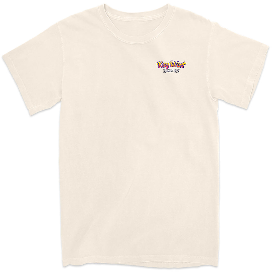 Key West Flamingo Party T-Shirt Natural