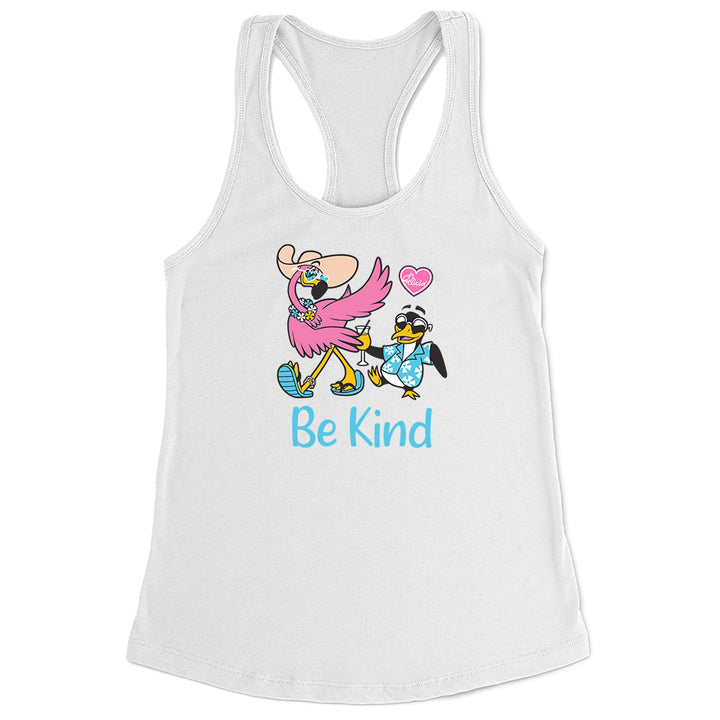 Women's Felicia Be Kind Racerback Tank Top Ocean White