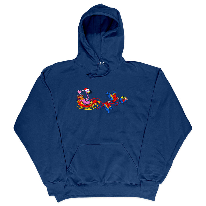 Felicia's Parrot Express Soft Style Pullover Hoodie Navy