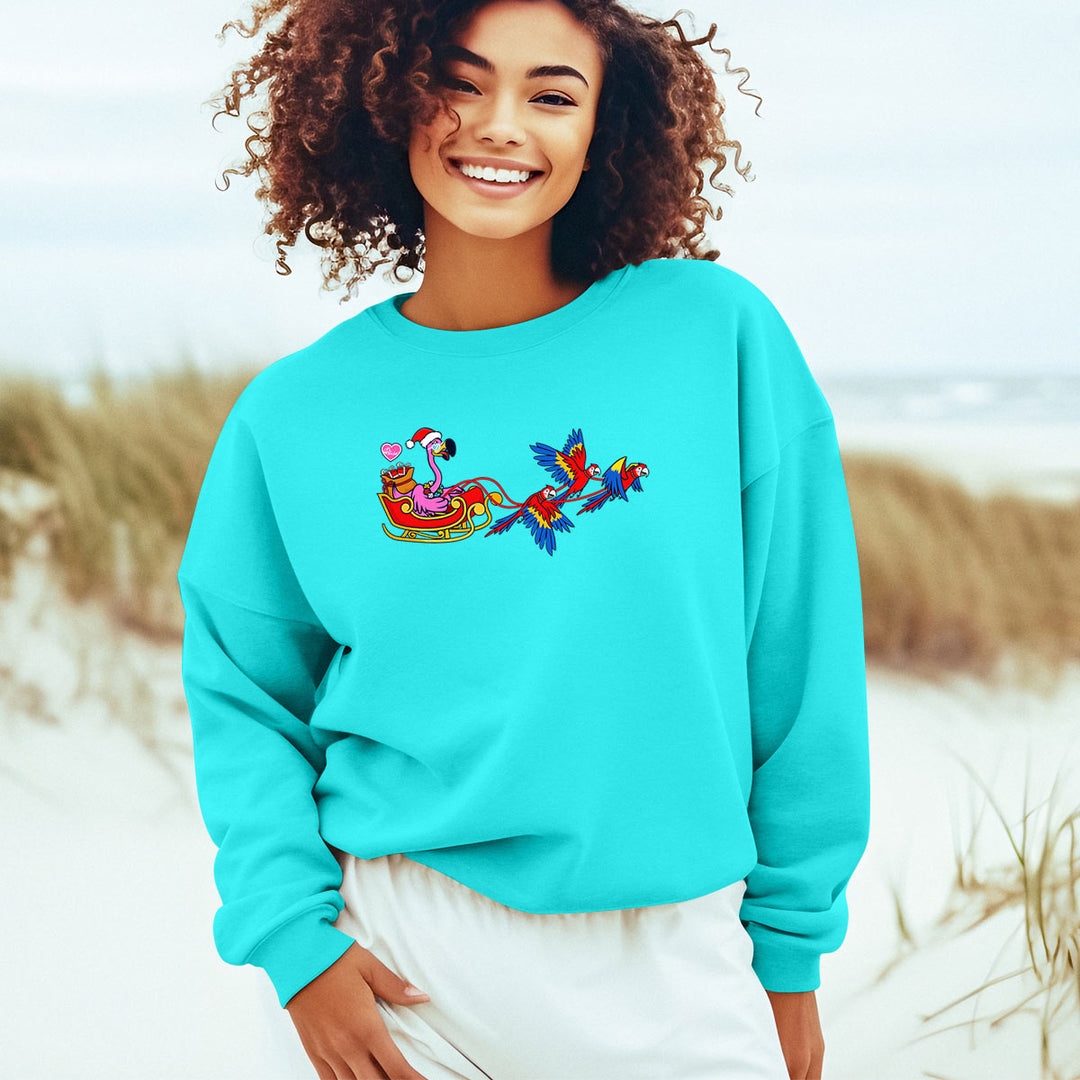 Felica's Parrot Express Sweatshirt Scuba Blue