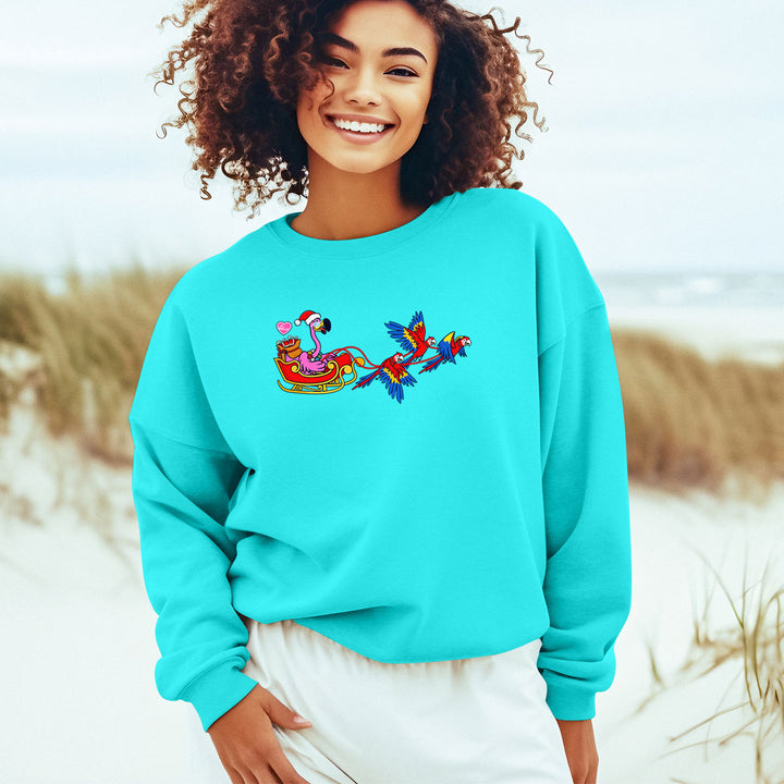 Felica's Parrot Express Sweatshirt Scuba Blue