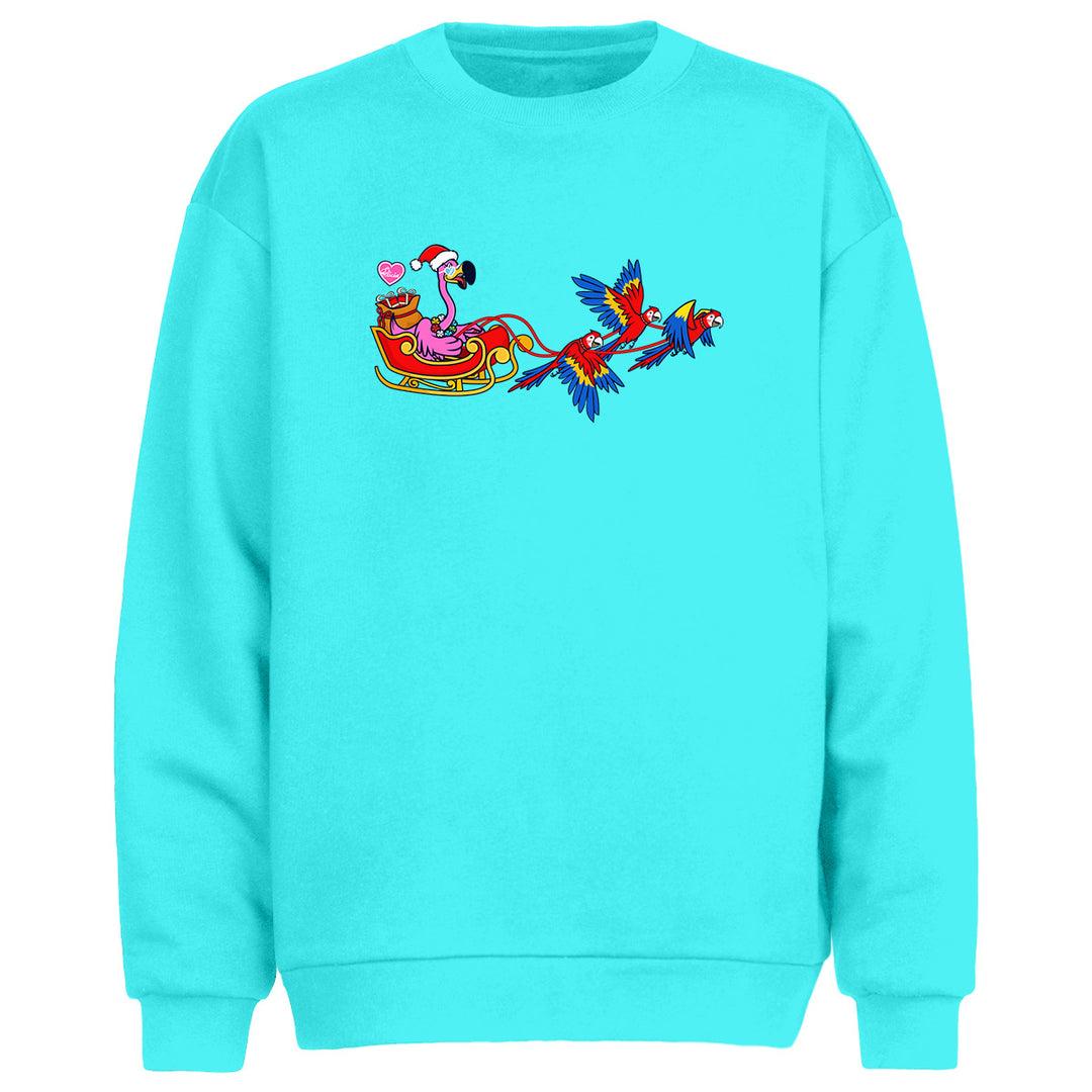Felica's Parrot Express Sweatshirt Scuba Blue