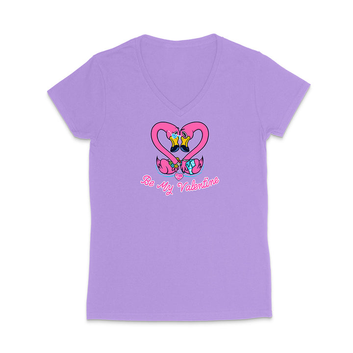 Purple t-shirt with a heart design and text on a white background