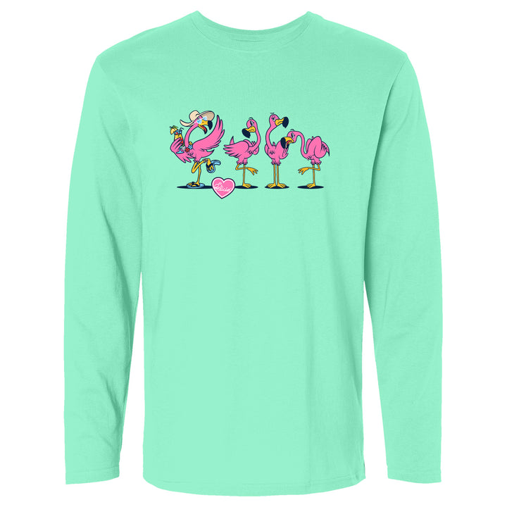 Felicia Be Your Own Flamingo Long Sleeve T-Shirt