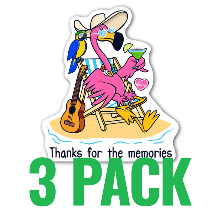 Felicia The Flamingo Memories Sticker 3 pack