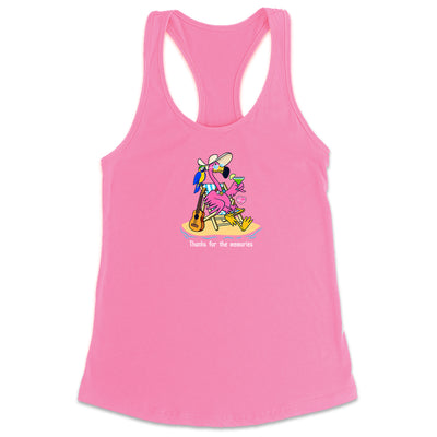 Felicia The Flamingo Memories Donation Racerback Tank Top Charity Pink