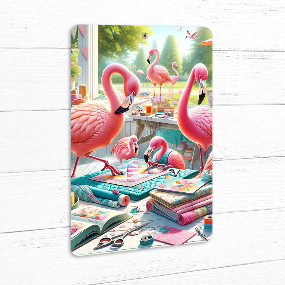 Flamingo Scrapbook 8" x 12" Beach Sign