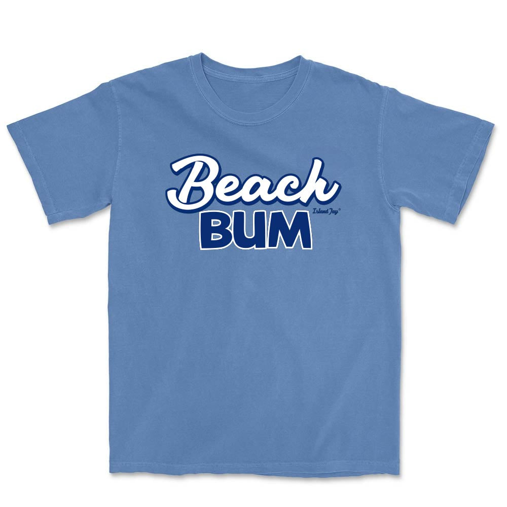 T-shirt the the phrase "Beach Bum" on the front