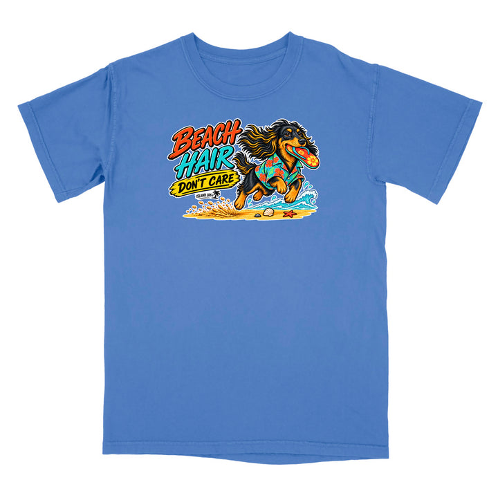 Beach Hair Don't Care Dog T-Shirt