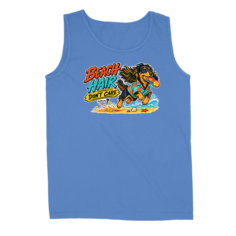 Beach Hair Don't Care Dog Tank Top