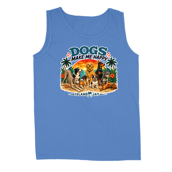 Dogs Make Me Happy Tank Top