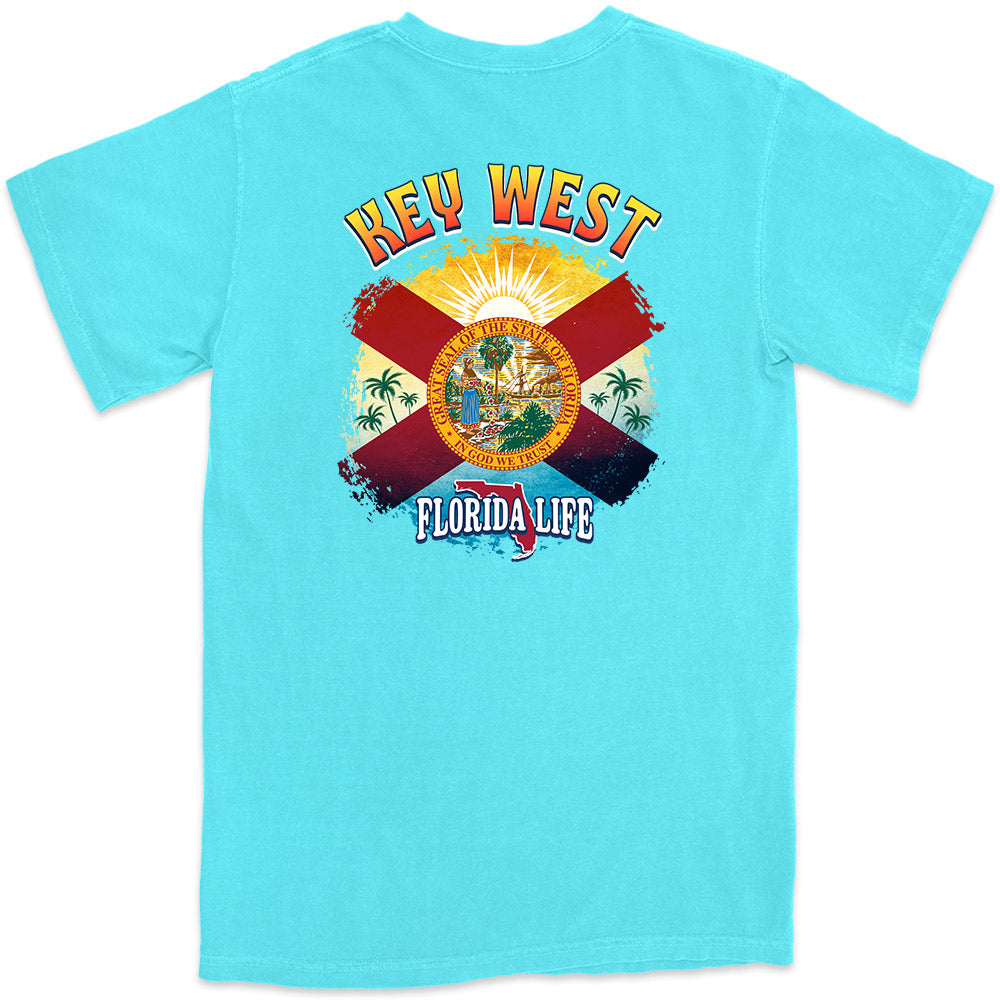 Key West Florida State Flag T-Shirt Lagoon