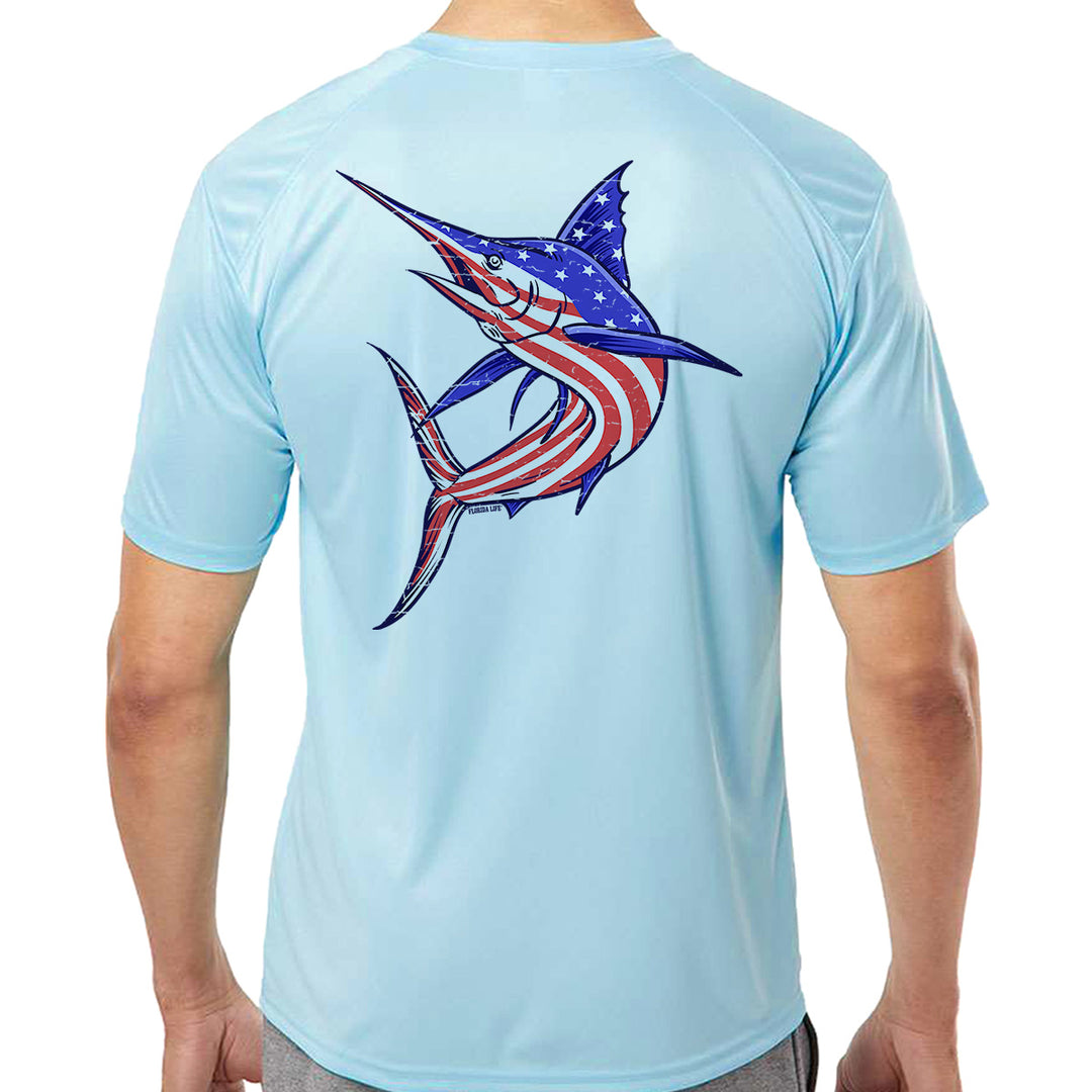 Americana Sailfish UV Performance Shirt Ice Blue