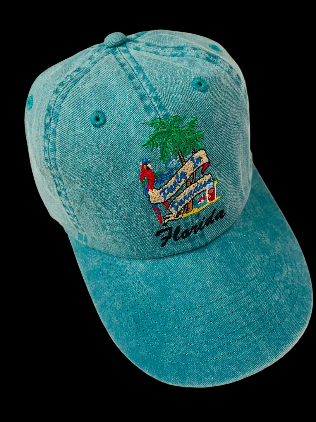 Florida party in Paradise teal green hat