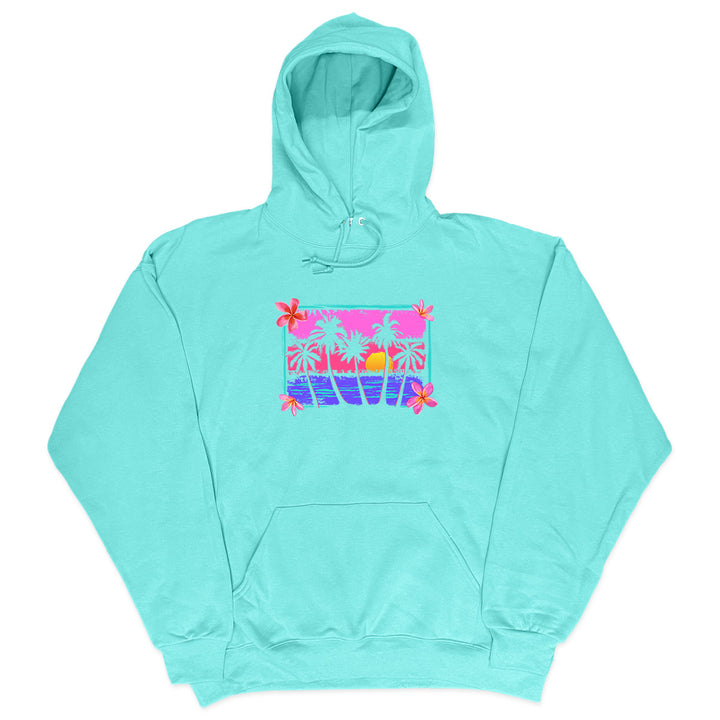 Tropical Sunrise Soft Style Pullover Hoodie