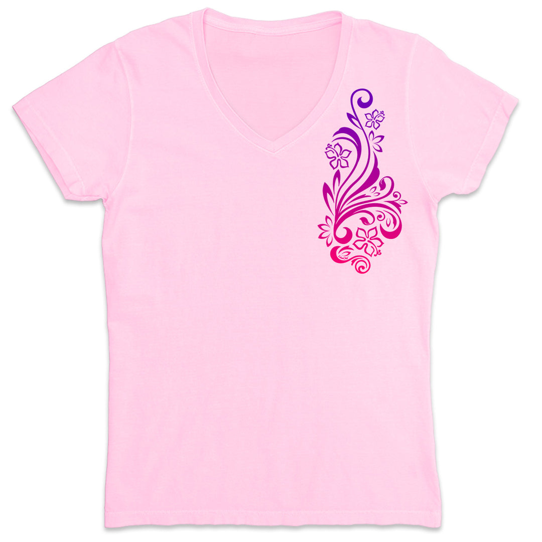 Women's Kauwela Pau'ole V-Neck T-Shirt Light Pink