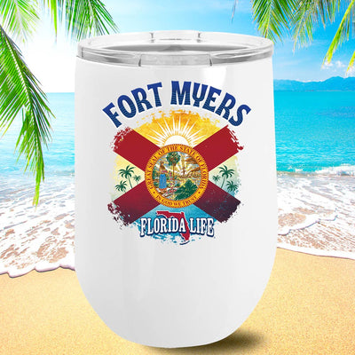 Fort Myers Florida State Flag 12oz Insulated Tumbler