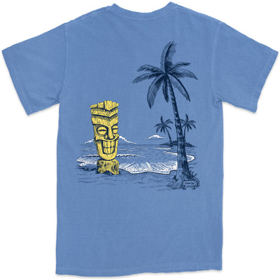 Freaky Tiki Beach Day T-Shirt Flo Blue