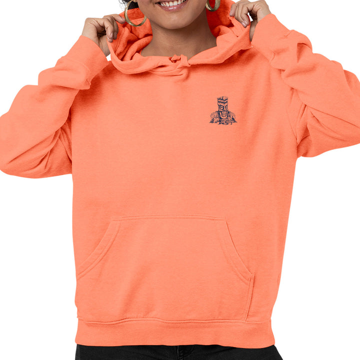 Freaky Tiki Beach Day Soft Style Pullover Hoodie Coral