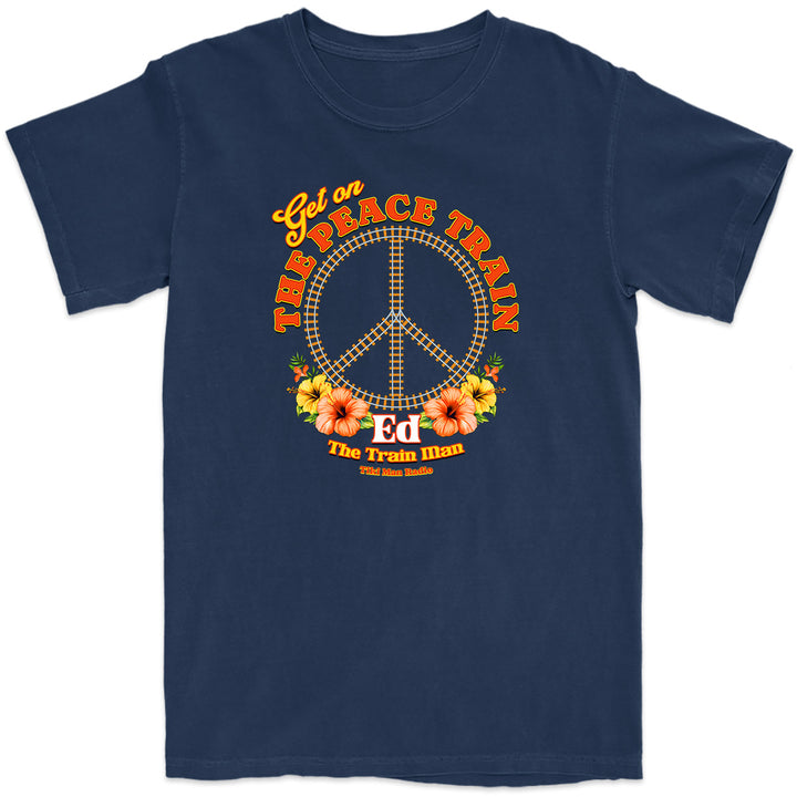 Get On The Peace Train T-Shirt Navy
