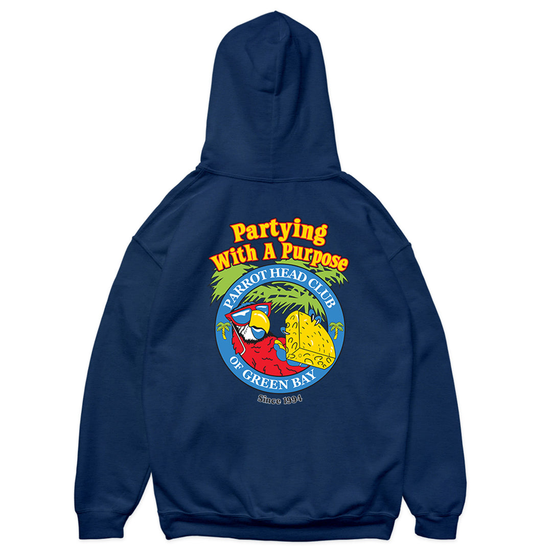 Parrot Head Club Of Green Bay Soft Style Pullover Hoodie Navy