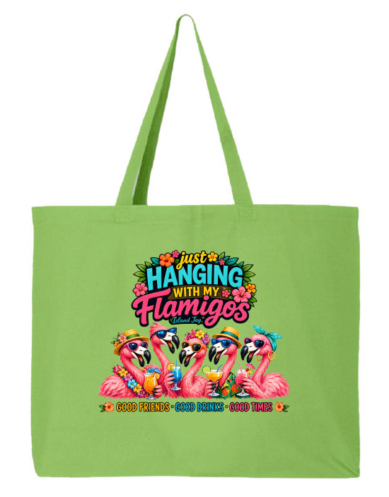Hanging With My Flamigos Large Tote
