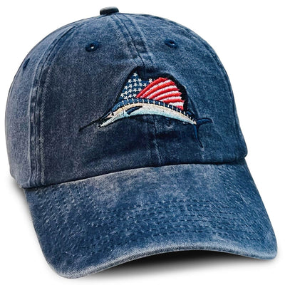 Sailfish USA Flag Embroidered Hat