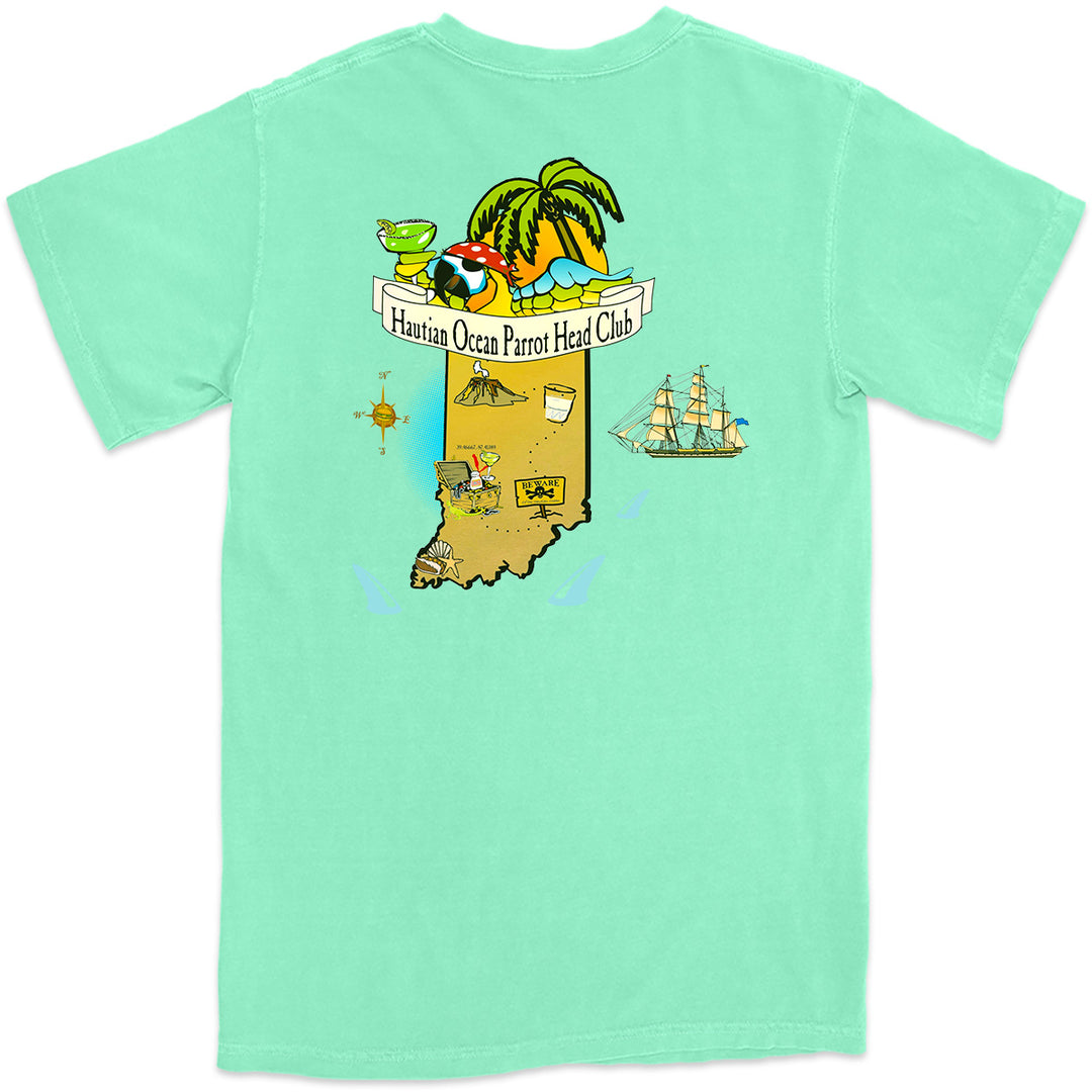 Hautian Ocean Parrot Head Club T-Shirt Island Reef Green